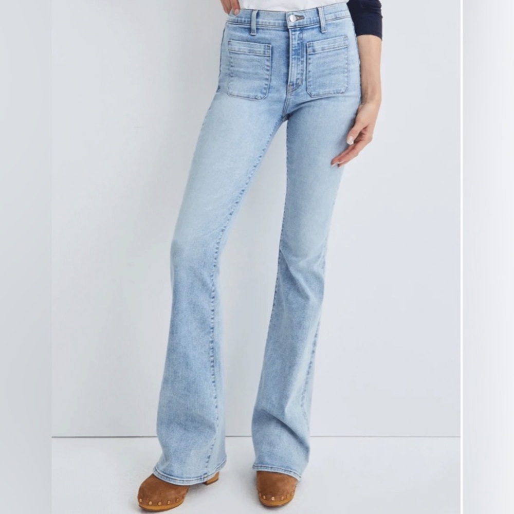 Veronica Beard Light Blue Flare Jeans